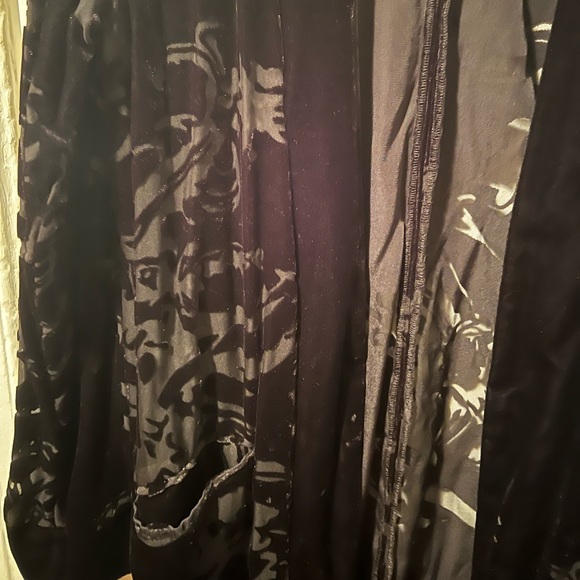 Black burnout velvet maxi duster - Picture 3 of 6